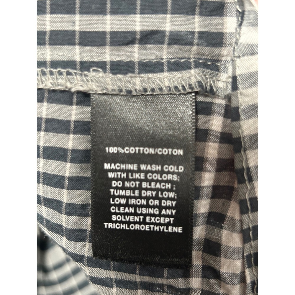 Lafayette 148 New York Women's SMALL Gray Plaid Long Sleeve Button Down Shirt - Picture 5 of 7